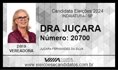 Candidato DRA JUÇARA 2024 - INDAIATUBA - Eleições