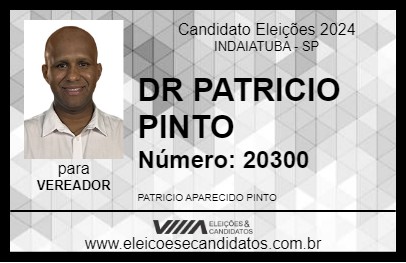 Candidato DR PATRICIO PINTO 2024 - INDAIATUBA - Eleições