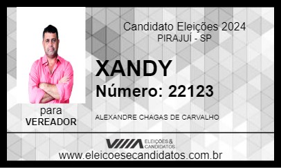 Candidato XANDY 2024 - PIRAJUÍ - Eleições