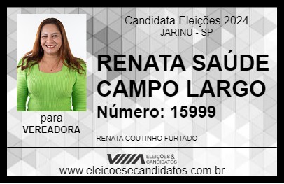 Candidato RENATA SAÚDE CAMPO LARGO 2024 - JARINU - Eleições