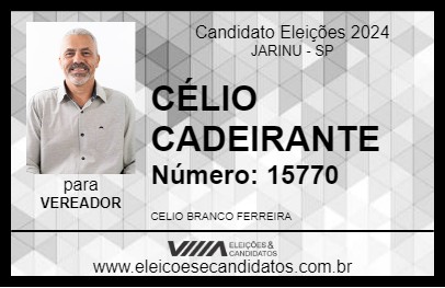 Candidato CÉLIO CADEIRANTE 2024 - JARINU - Eleições