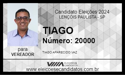 Candidato TIAGO 2024 - LENÇÓIS PAULISTA - Eleições