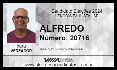 Candidato ALFREDO 2024 - LENÇÓIS PAULISTA - Eleições