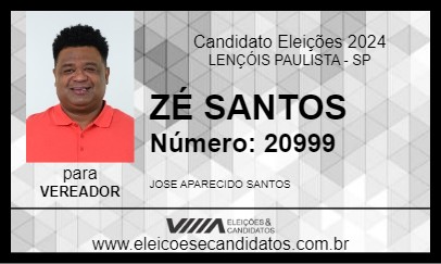 Candidato ZÉ SANTOS 2024 - LENÇÓIS PAULISTA - Eleições