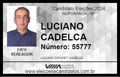 Candidato LUCIANO CADELCA 2024 - NUPORANGA - Eleições