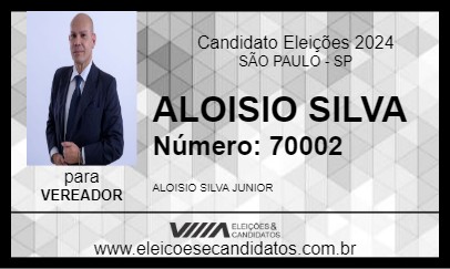 Candidato ALOISIO SILVA 2024 - SÃO PAULO - Eleições