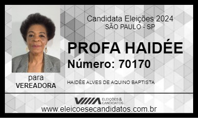 Candidato PROF HAIDÉE 2024 - SÃO PAULO - Eleições