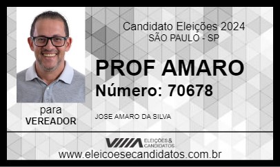 Candidato PROF AMARO 2024 - SÃO PAULO - Eleições