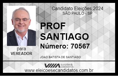 Candidato PROF SANTIAGO 2024 - SÃO PAULO - Eleições