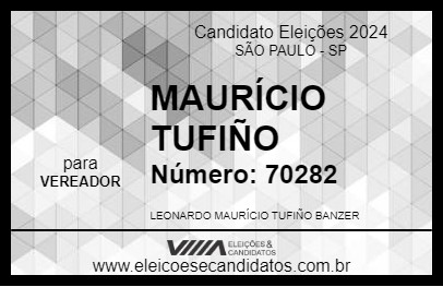 Candidato MAURÍCIO TUFIÑO 2024 - SÃO PAULO - Eleições