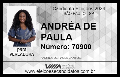 Candidato ANDRÉA DE PAULA 2024 - SÃO PAULO - Eleições