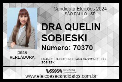 Candidato DRA QUELIN SOBIESKI 2024 - SÃO PAULO - Eleições