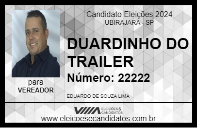 Candidato DUARDINHO DO TRAILER  2024 - UBIRAJARA - Eleições