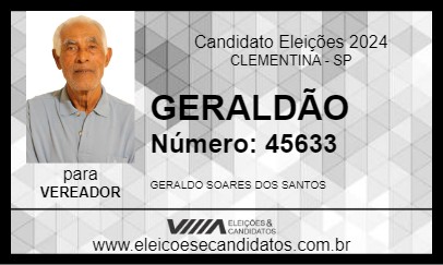 Candidato GERALDÃO 2024 - CLEMENTINA - Eleições