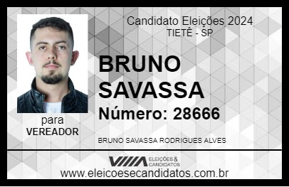 Candidato BRUNO SAVASSA 2024 - TIETÊ - Eleições