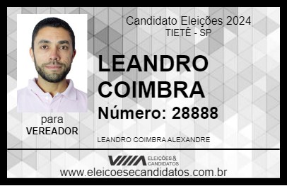 Candidato LEANDRO COIMBRA 2024 - TIETÊ - Eleições