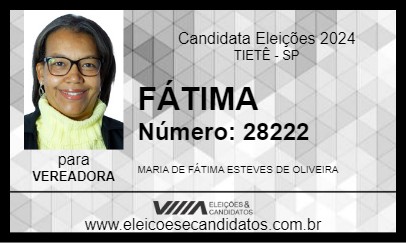 Candidato FÁTIMA 2024 - TIETÊ - Eleições