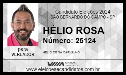 Candidato HÉLIO ROSA 2024 - SÃO BERNARDO DO CAMPO - Eleições