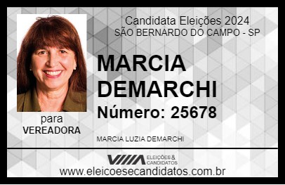 Candidato MARCIA DEMARCHI 2024 - SÃO BERNARDO DO CAMPO - Eleições