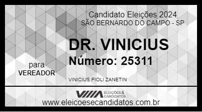 Candidato DR. VINICIUS  2024 - SÃO BERNARDO DO CAMPO - Eleições