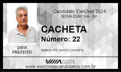 Candidato CACHETA 2024 - NOVA EUROPA - Eleições