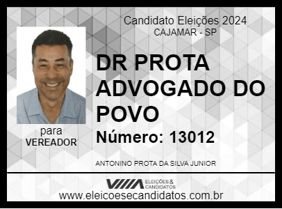 Candidato DR PROTA ADVOGADO DO POVO 2024 - CAJAMAR - Eleições