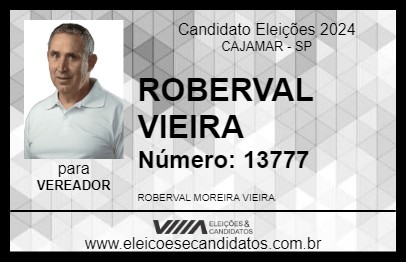 Candidato ROBERVAL VIEIRA 2024 - CAJAMAR - Eleições