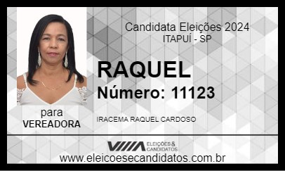 Candidato RAQUEL 2024 - ITAPUÍ - Eleições