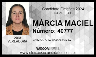 Candidato MÁRCIA MACIEL 2024 - IGUAPE - Eleições