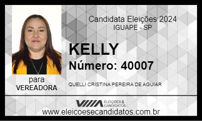 Candidato KELLY 2024 - IGUAPE - Eleições