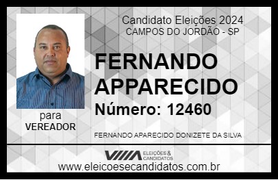 Candidato FERNANDO APPARECIDO 2024 - CAMPOS DO JORDÃO - Eleições