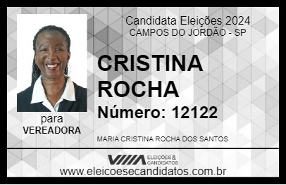 Candidato CRISTINA ROCHA 2024 - CAMPOS DO JORDÃO - Eleições