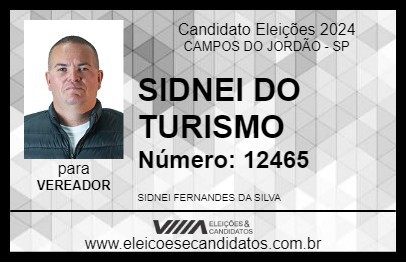 Candidato SIDNEI DO TURISMO 2024 - CAMPOS DO JORDÃO - Eleições