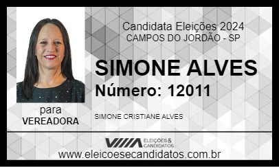 Candidato SIMONE ALVES 2024 - CAMPOS DO JORDÃO - Eleições