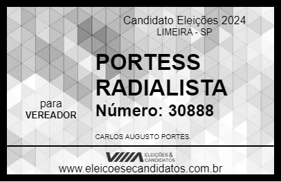 Candidato PORTESS RADIALISTA 2024 - LIMEIRA - Eleições