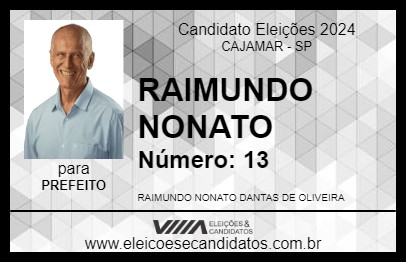 Candidato RAIMUNDO NONATO 2024 - CAJAMAR - Eleições