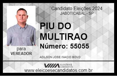 Candidato PIU DO MULTIRAO 2024 - JABOTICABAL - Eleições