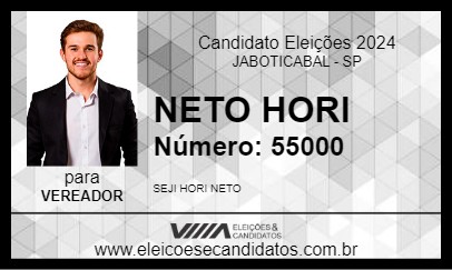 Candidato NETO HORI 2024 - JABOTICABAL - Eleições