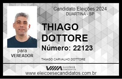 Candidato THIAGO DOTTORE 2024 - DUARTINA - Eleições