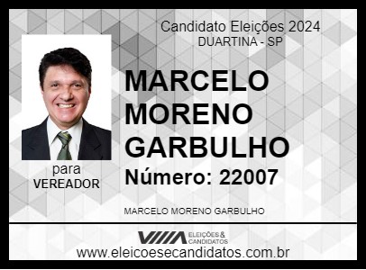 Candidato MARCELO MORENO GARBULHO 2024 - DUARTINA - Eleições