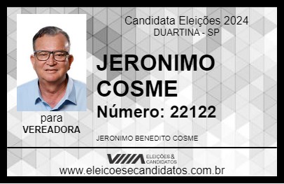 Candidato JERONIMO COSME 2024 - DUARTINA - Eleições