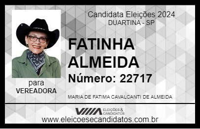 Candidato FATINHA ALMEIDA 2024 - DUARTINA - Eleições