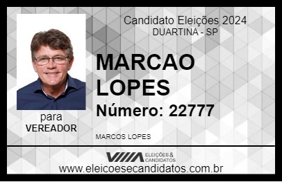 Candidato MARCAO LOPES 2024 - DUARTINA - Eleições