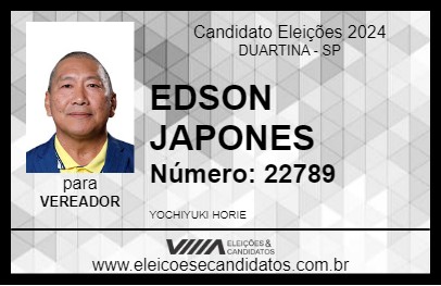 Candidato EDSON JAPONES 2024 - DUARTINA - Eleições