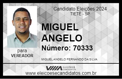 Candidato MIGUEL ANGELO 2024 - TIETÊ - Eleições