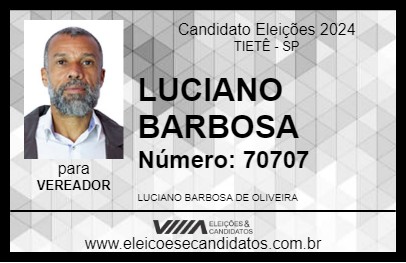 Candidato LUCIANO BARBOSA 2024 - TIETÊ - Eleições