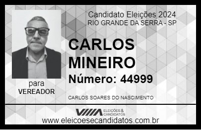 Candidato CARLOS MINEIRO 2024 - RIO GRANDE DA SERRA - Eleições