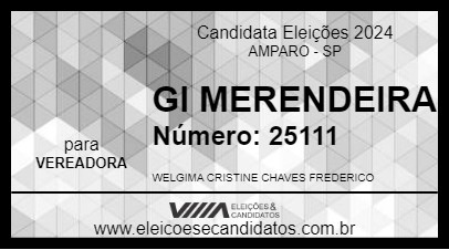 Candidato GI MERENDEIRA 2024 - AMPARO - Eleições