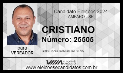 Candidato CRISTIANO 2024 - AMPARO - Eleições