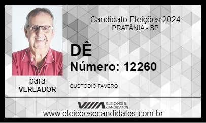 Candidato DÊ 2024 - PRATÂNIA - Eleições